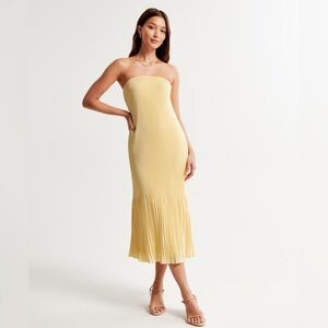 Abercrombie Giselle Pleat Release Midi Dress